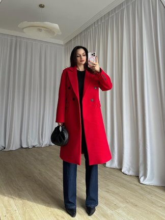 DOLCE Kaşe Kaban 8749 - Kırmızı - 1