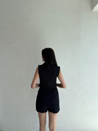 DOMBOY Şortlu Mini Elbise 5201 - Siyah - 3