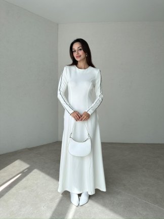 DONNA Maxi Elbise 3784 - Beyaz - 2