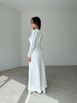 DONNA Maxi Elbise 3784 - Beyaz - 3