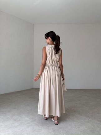 DRACO Maxi Elbise 2166 - Krem - 3