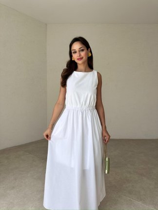 DRACO Maxi Elbise 2166 - Beyaz 