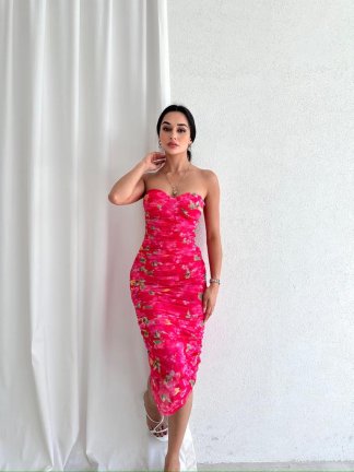Drapeli Midi HOLİNESS Elbise 4924 - 1