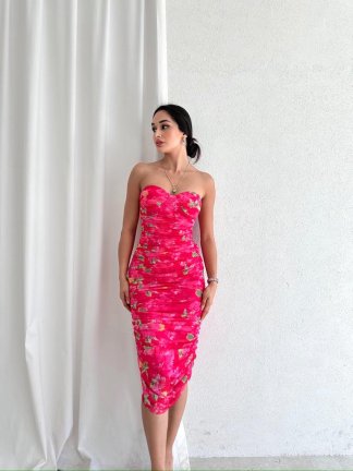 Drapeli Midi HOLİNESS Elbise 4924 - 3