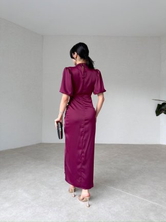 VENLO Elbise 1027 - Bordo - 3