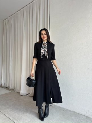 DRAX Elbise 8715 - Siyah 