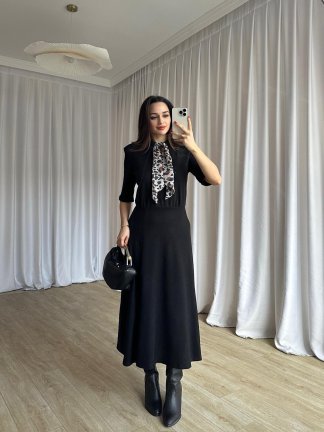 DRAX Elbise 8715 - Siyah - 4