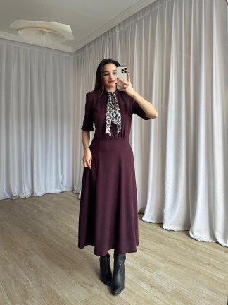 DRAX Elbise 8715 - Mürdüm - 1