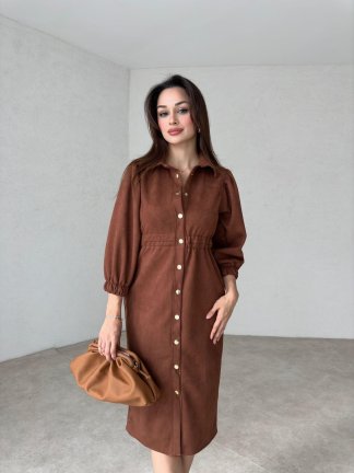 DREAM Midi Elbise 7821 - Kahverengi - 1