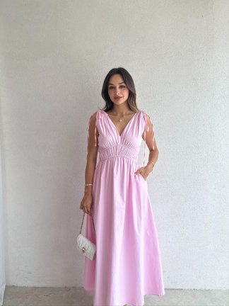 DUFFY Maxi Elbise 3223 - Pembe 