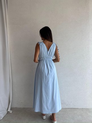 DUFFY Maxi Elbise 3223 - Mavi - 3