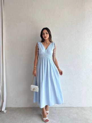 DUFFY Maxi Elbise 3223 - Mavi - 2