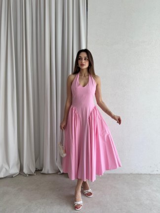 DULCET Midi Elbise 3842 - Pembe - 2