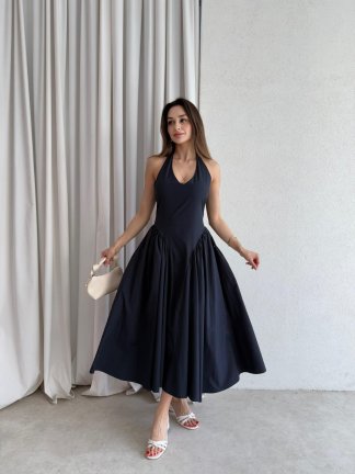 DULCET Midi Elbise 3842 - Siyah - 2