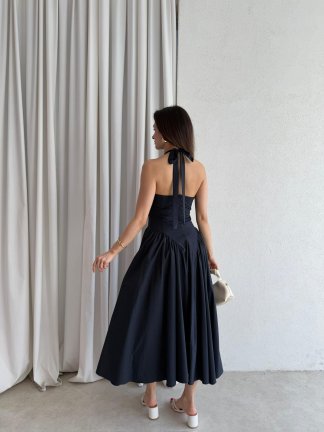 DULCET Midi Elbise 3842 - Siyah - 3