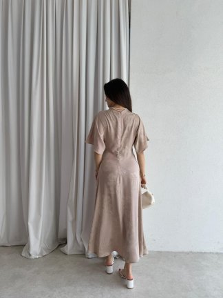 DUSTİN Maxi Elbise 7589 - Vizon - 3