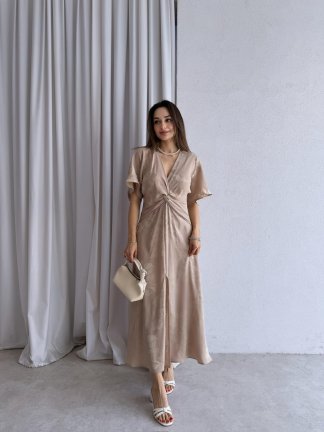 DUSTİN Maxi Elbise 7589 - Vizon - 2