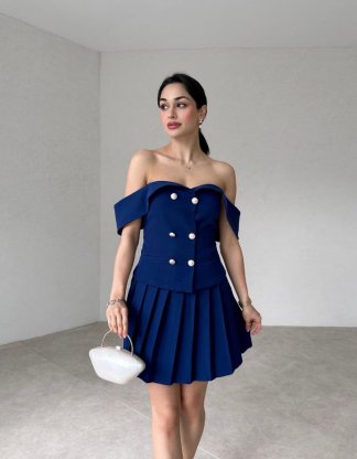 Düşük Omuzlu FETTER Takım 9301 - Mavi - 1