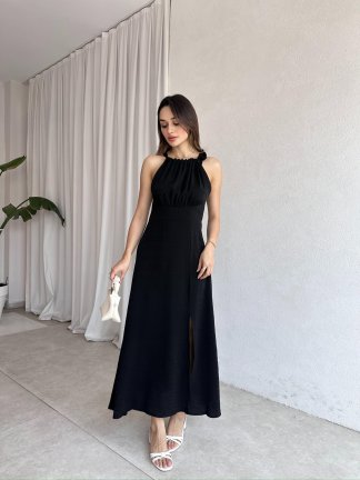 EDMUND Maxi Elbise 5778 - Siyah - 2