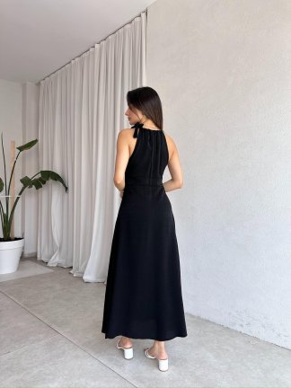 EDMUND Maxi Elbise 5778 - Siyah - 3