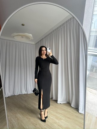 EDWARD Midi Elbise 9305 - Siyah - 2