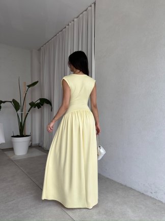 EGERTON Maxi Elbise 3845 - Sarı - 3