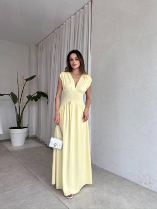 EGERTON Maxi Elbise 3845 - Sarı - 2