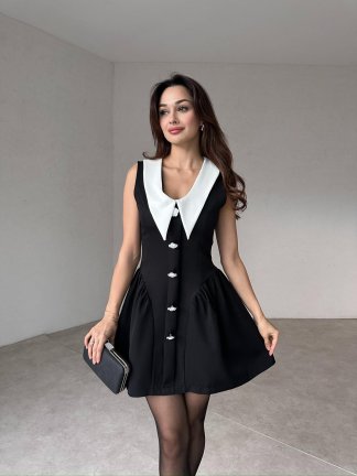 ELDON Mini Elbise 7905- Siyah - 1