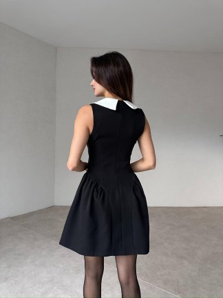 ELDON Mini Elbise 7905- Siyah - 3