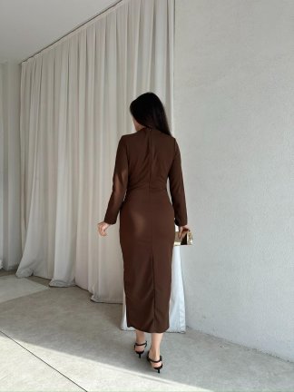 ELDORA Elbise 8700 - Acı Kahve - 4