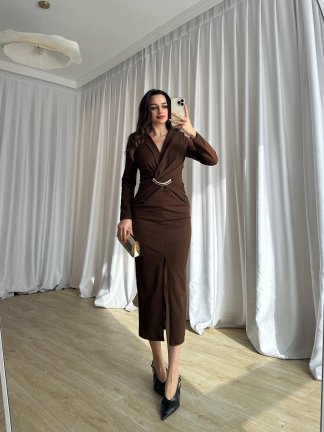 ELDORA Elbise 8700 - Acı Kahve - 3