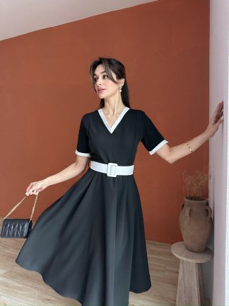 ELENİ Midi Elbise 6999 - Siyah - 1