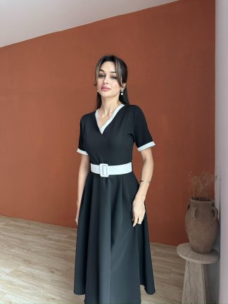 ELENİ Midi Elbise 6999 - Siyah - 4