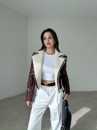 ELİSHA Ceket 4520 - Bordo - 1