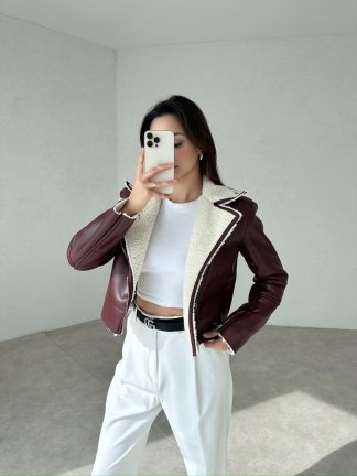 ELİSHA Ceket 4520 - Bordo - 3