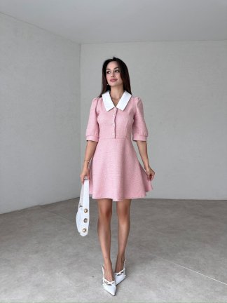 ELİZABETH Mini Elbise 7903 - Pudra - 2