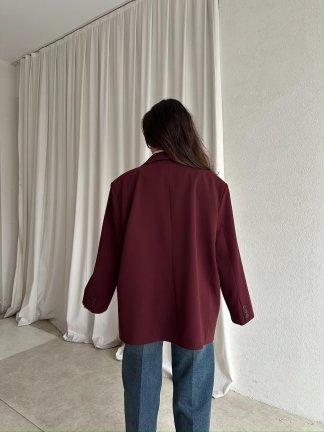 ELLA Ceket 6730 - Bordo - 3