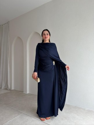 ELVİS Maxi Elbise 5447 - Lacivert - 1