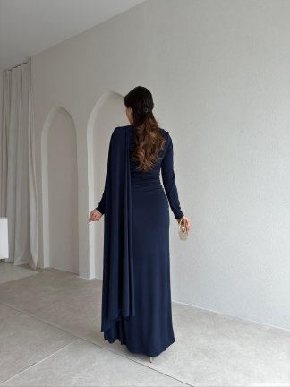 ELVİS Maxi Elbise 5447 - Lacivert - 3