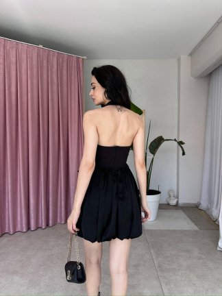 EMELİNE Mini Elbise 5073 - Siyah - 3