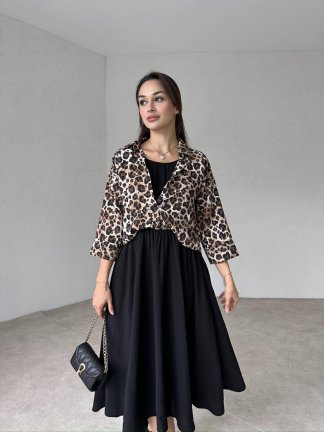 EMERSON Midi Elbise 2810 - Siyah - 1