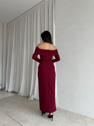 EMİLİA Maxi Elbise 4210 - Bordo - 3