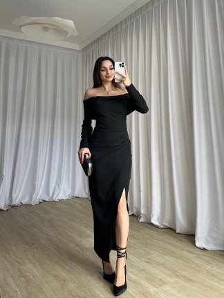 EMİLİA Maxi Elbise 4210 - Siyah - 2