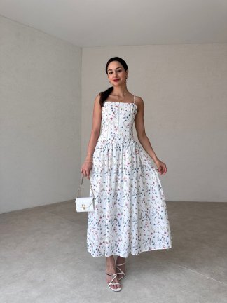 ESPA Maxi Elbise 2121 - Beyaz - 2