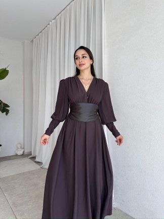 EVARA Elbise 8519 - Acı Kahve - 2