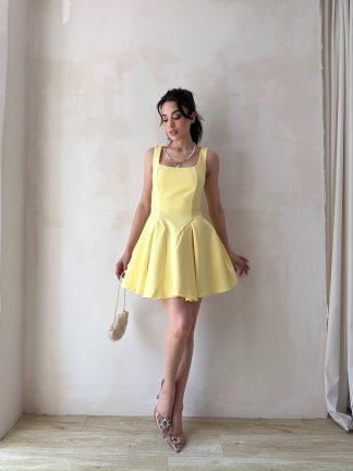 FABBRİ Mini Elbise 3490 - Sarı - 2