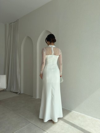 FABİO Maxi Elbise 9047 - Beyaz - 3