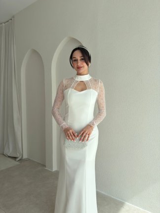 FABİO Maxi Elbise 9047 - Beyaz - 2