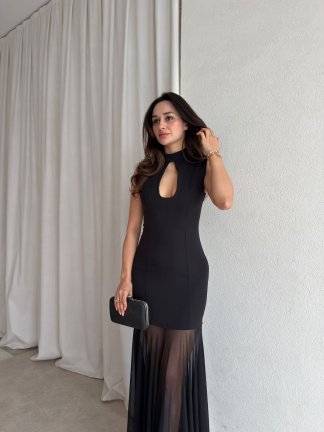 FAİR Maxi Elbise 4444 - Siyah - 2