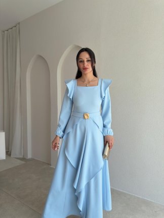FAURA Maxi Elbise 6954 - Bebe Mavisi - 2